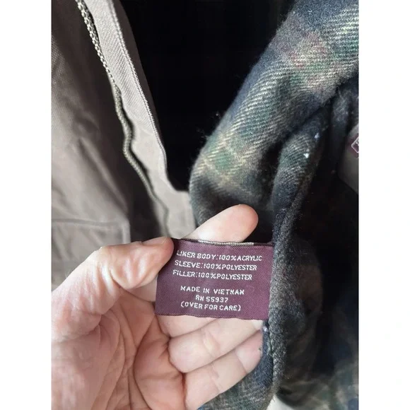 Newport Harbor Men's XXL Chore Jacket Coat Brown Barn Canvas Ranch Zip Out Liner